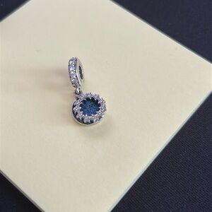 Authentic PANDORA Inspirational Stars Dangle Charm 798433C01 CZ and Blue Enamel